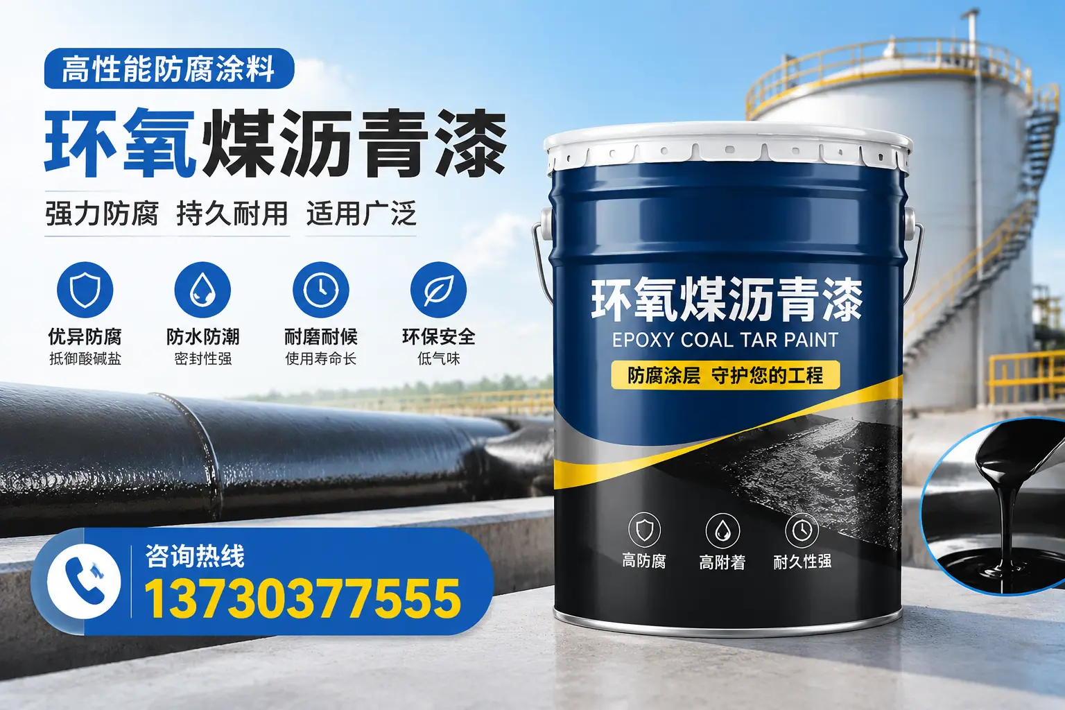 环氧煤沥青漆的耐久性分析，适合庆阳的使用场景